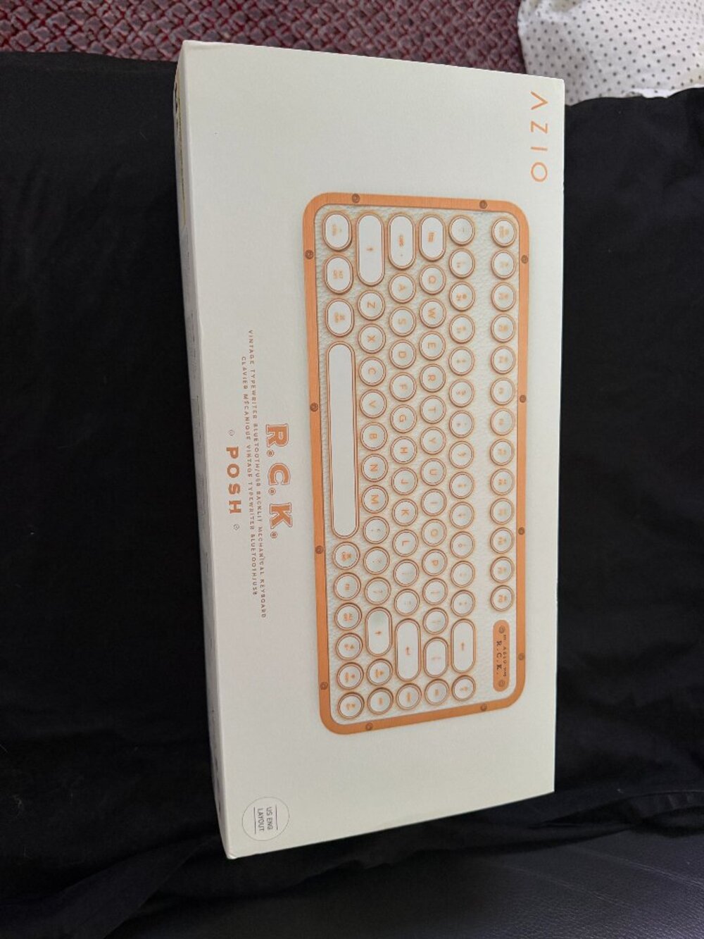 AZIO Retro Classic RCK Keyboard Posh Rose Gold Bluetooth USB w/box